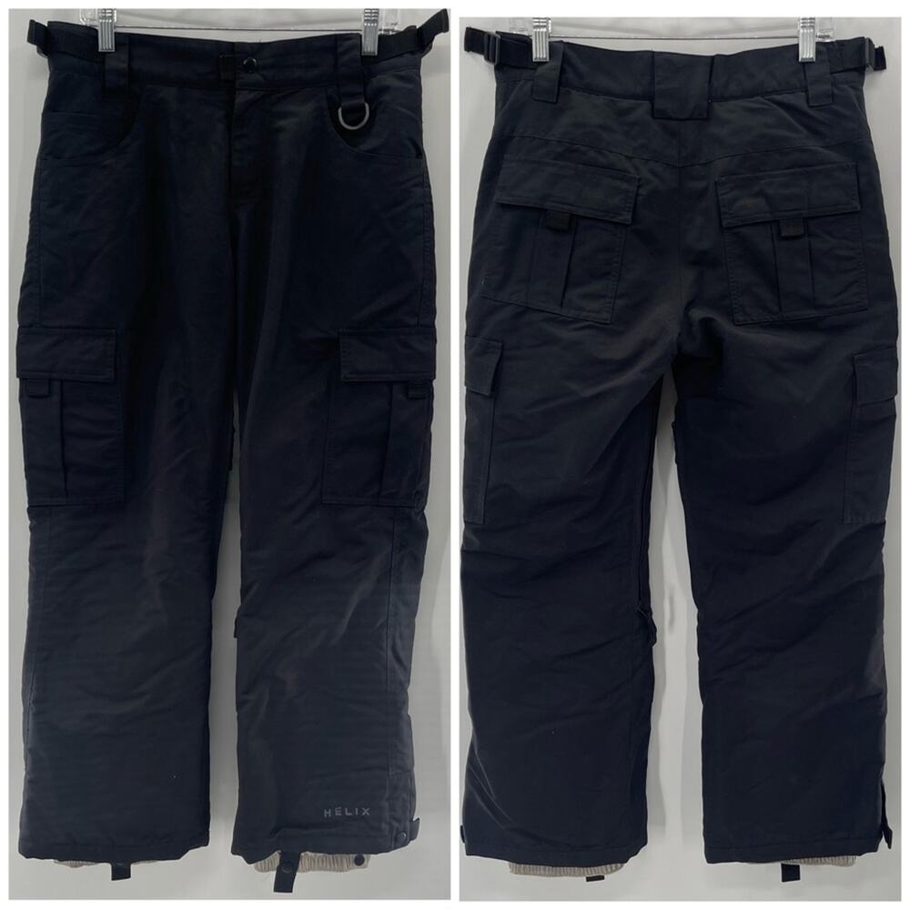 Helix Nova Technical Ski /Snowboard Snow Pants Cargo Style Black Size Small